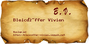 Bleicöffer Vivien névjegykártya